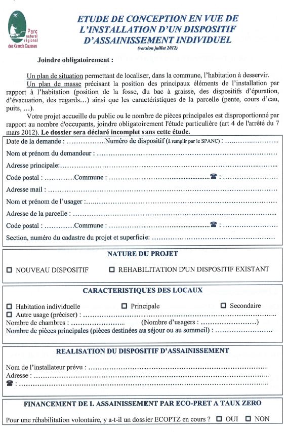 etiquette etude conception spanc