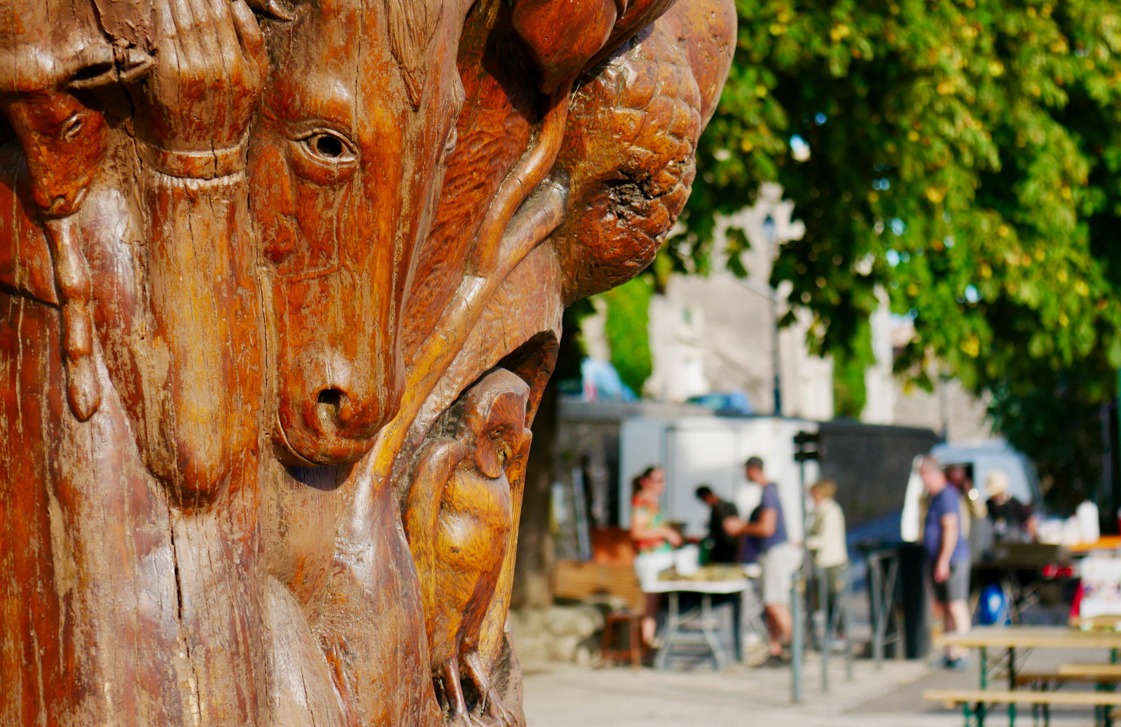 Arbre sculpté au Caylar